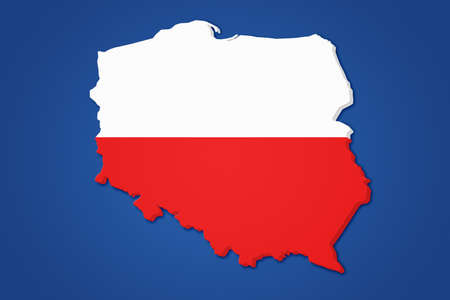 Poland Cartography Backgroundの写真素材