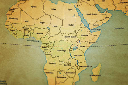 Africa Old Map Backgroundの写真素材