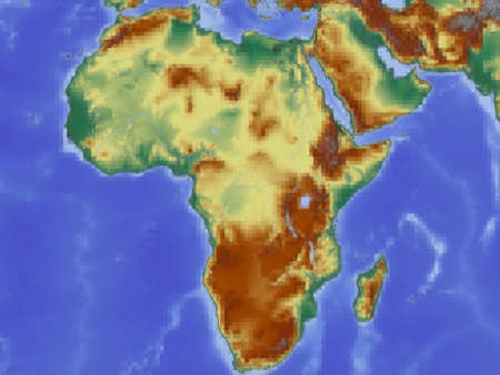 Coloured Map of Africaの写真素材