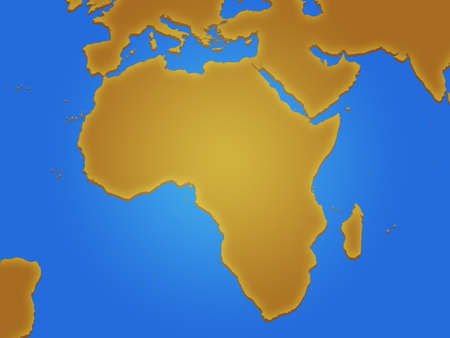Simple Coloured Map of Africaの写真素材