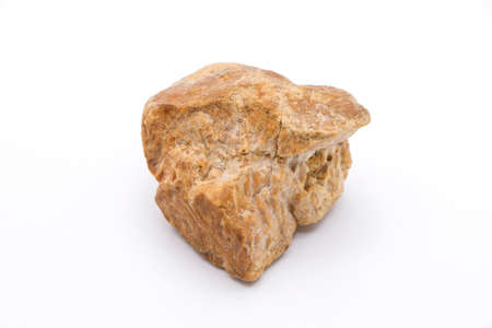 Yellow Stone on White Background