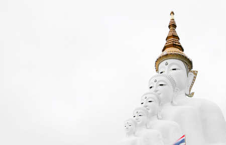 Five Buddha Statues, Public Temple in Phetchabun Thailand "Wat Phra That Pha Son Kaew", View3の写真素材