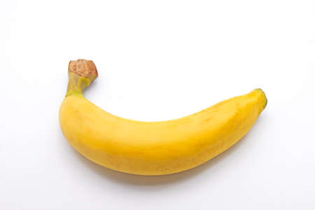 Closeup Fresh Banana Isolated on White Backgroundの写真素材