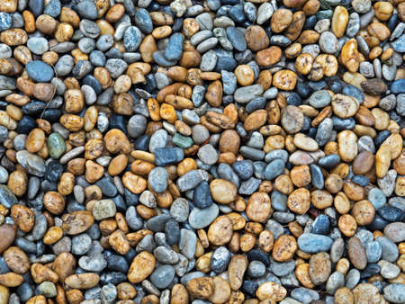 Closeup Pile of Colorful Stones on The Ground