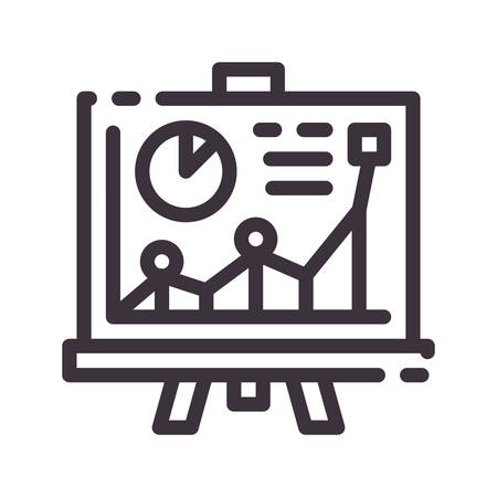 Project vector line icon. Business presentation. Startup training. Button for web or mobile app. UI / UX user interface. Editable stroke.のイラスト素材