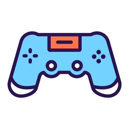 Joystick color line icon. Input device. Home leisure. Isolated vector element.
