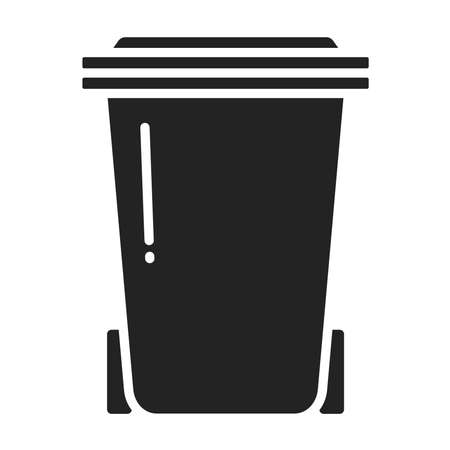 Bin black glyph icon. Ð¡leaning service. Pictogram for web page, mobile app, promo.の写真素材