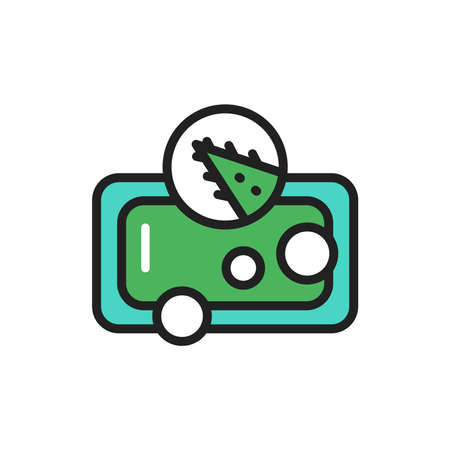 Aloe soap color line icon. Outline pictogram for web page, mobile app, promoのイラスト素材