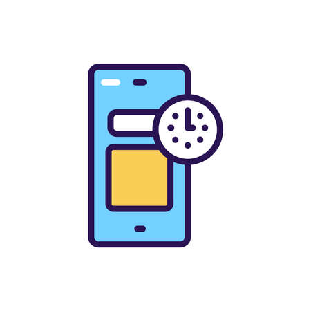 Widgets line color icon. SMM promotion. Isolated vector element. Outline pictogram for web page, mobile app, promoのイラスト素材