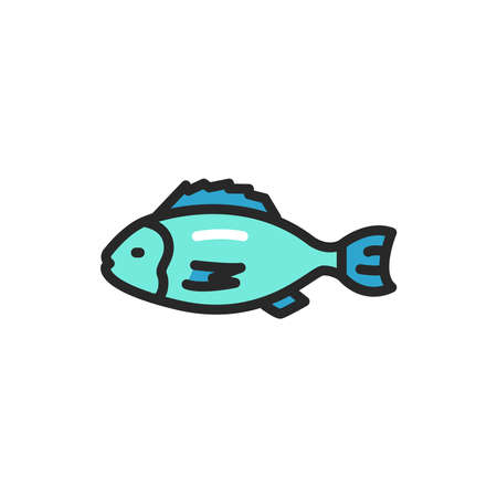 Dorada color line icon. Pictogram for web page, mobile app, promo. Editable stroke.のイラスト素材