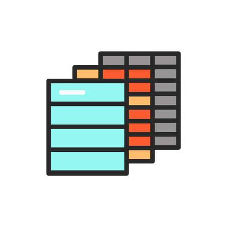 Facade covering color line icon. Pictogram for web page, mobile app, promo. Editable stroke.のイラスト素材