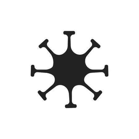 Microorganism black glyph icon. Vector illustration. Outline pictogram.のイラスト素材