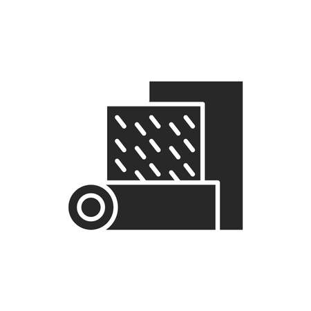 Thermal insulation and warming house color line icon. Pictogram for web page, mobile app, promo.のイラスト素材