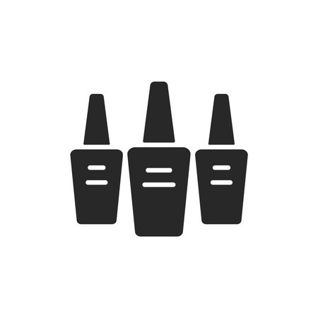Nail polishes color line icon. Isolated vector element.のイラスト素材