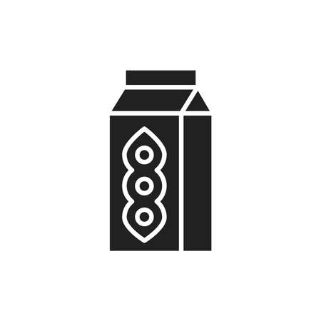 Organic soy milk line icon. Outline pictogram for web page.のイラスト素材