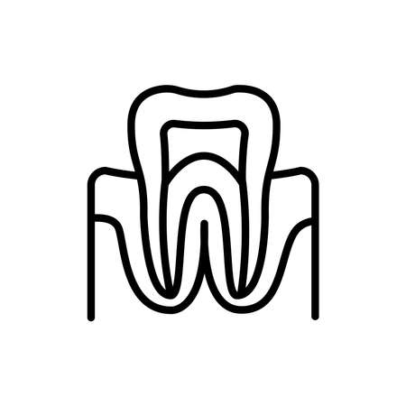 Gingivitis color line icon. isolated vector element. Outline pictogram for web page, mobile app, promoのイラスト素材