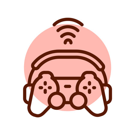 Game streaming line icon. Online promotion