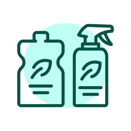 Eco household clean products olor line icon. Pictogram for web pageのイラスト素材