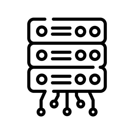 Database line icon. Virtual money.
