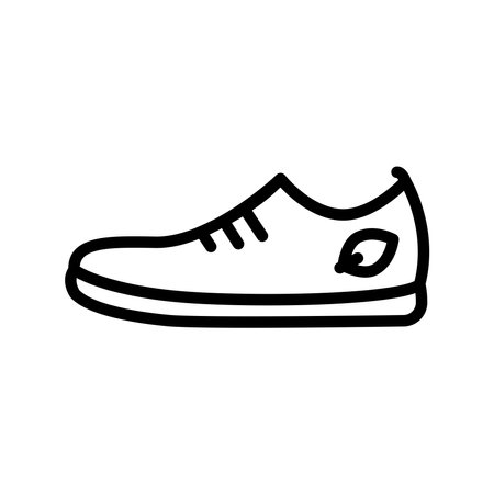 Eco shoe olor line icon. Pictogram for web pageのイラスト素材