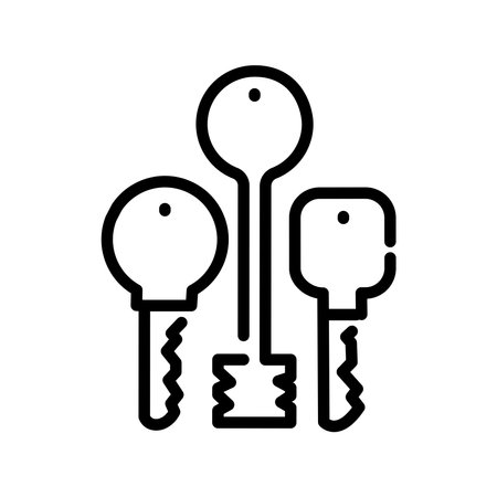 Keys olor line icon. Pictogram for web pageのイラスト素材