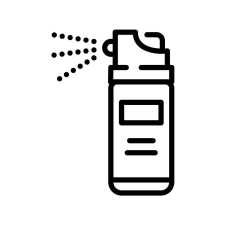 Pepper spray olor line icon. Pictogram for web pageのイラスト素材