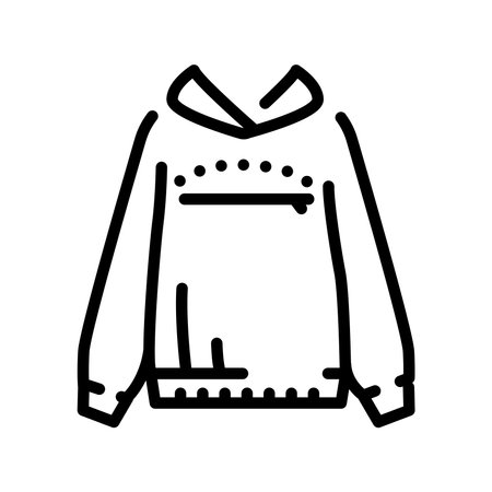 Breastfeeding hoodie olor line icon. Pictogram for web pageのイラスト素材