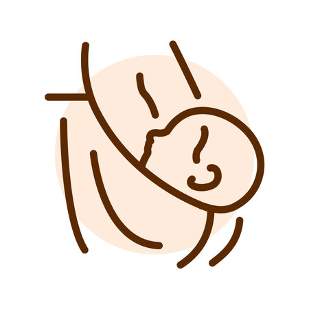 Breastfeeding olor line icon. Pictogram for web pageのイラスト素材