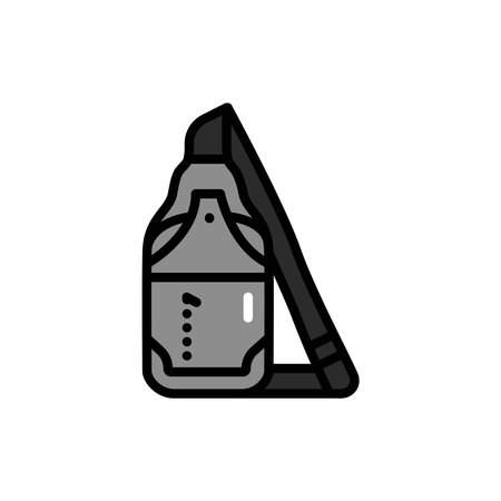 Sling bag line color icon. Isolated vector element.のイラスト素材