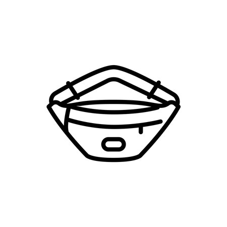 Banana bag line color icon. Isolated vector element.のイラスト素材