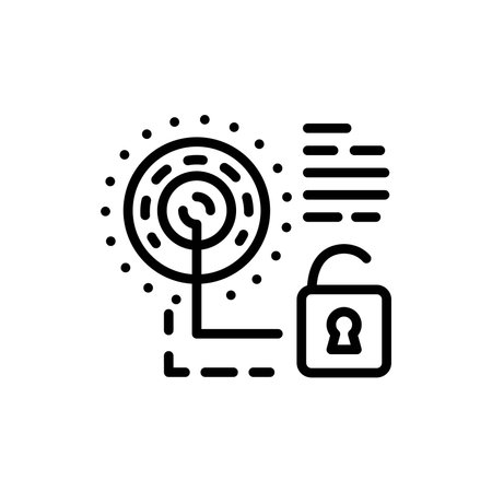 Iris recognition color line icon. ID and verifying person.のイラスト素材