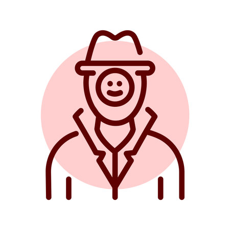 Illegal to impersonate olor line icon. Pictogram for web pageのイラスト素材