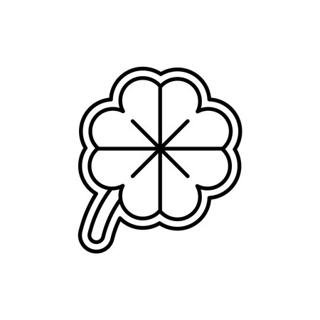 Clover slot color line icon. Gambling casino.のイラスト素材