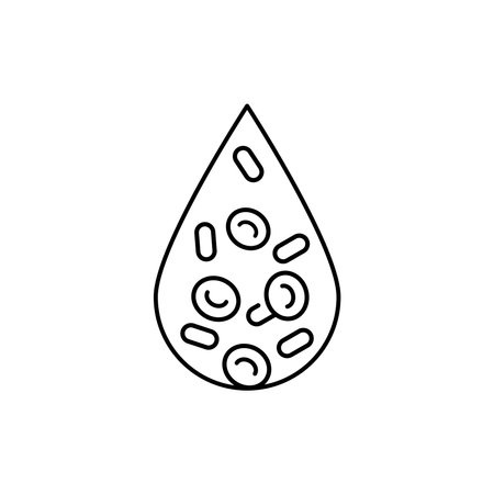 Blood drop color line icon. Donorship concept.のイラスト素材
