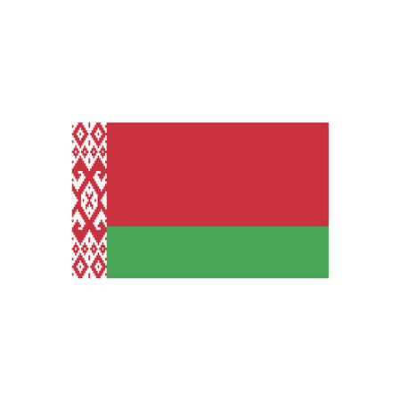 Flag of Belarus color line element. Vector element for web pageのイラスト素材