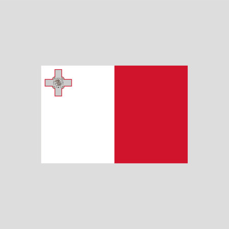 Flag of Malta color line element. Vector element for web pageのイラスト素材