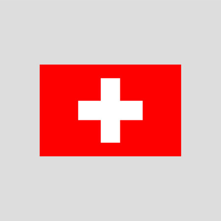 Flag of Switzerland color line element. Vector element for web pageのイラスト素材