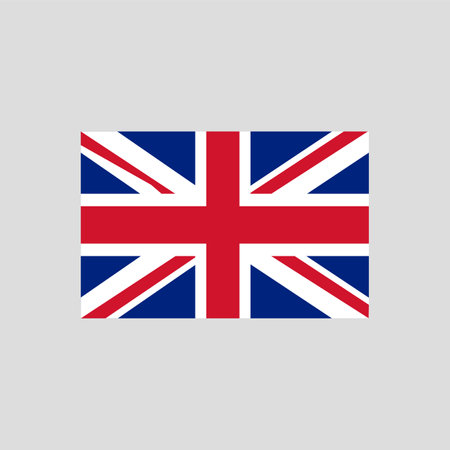 Flag of United Kingdom color line element. Vector element for web pageのイラスト素材