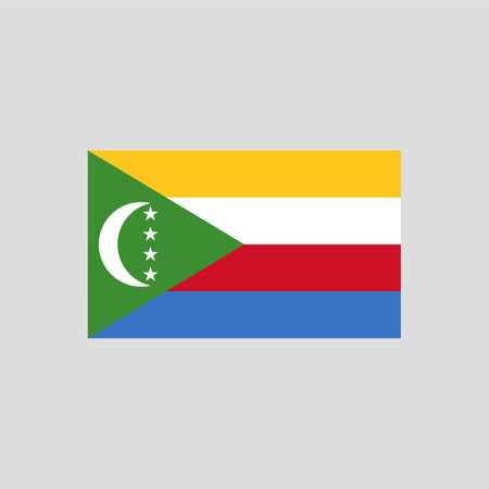 Flag of Comoros color line element. Vector element for web pageのイラスト素材