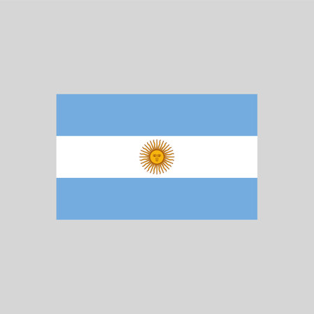 Flag of Argentina color line element. Vector element for web pageのイラスト素材