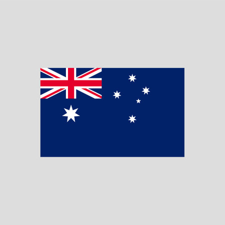 Flag of Australia color line element. Vector element for web page, mobile app, promo. UI UX GUI design element.のイラスト素材