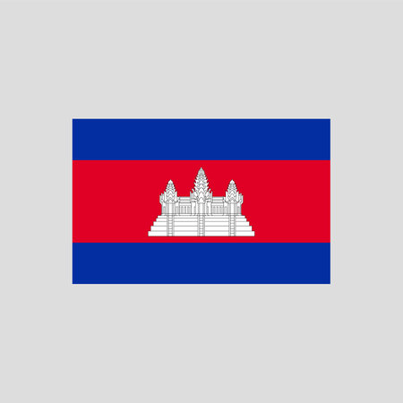 Flag of Cambodia color line element. Vector element for web page, mobile app, promo. UI UX GUI design element.のイラスト素材