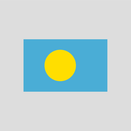 Flag of Palau color line element. Vector element for web page, mobile app, promo. UI UX GUI design element.のイラスト素材