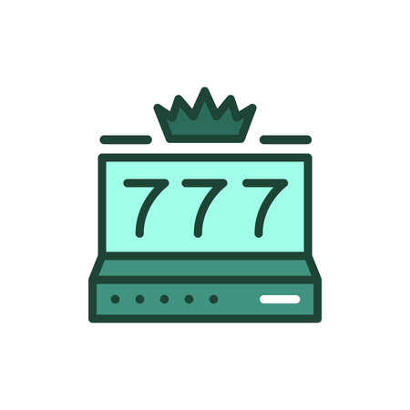 777 color line icon. Isolated vector element. Outline pictogram for web page, mobile app, promoのイラスト素材
