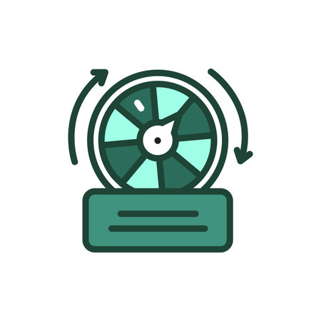 Free spins color line icon. Isolated vector element. Outline pictogram for web page, mobile app, promoのイラスト素材