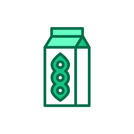 Organic soy milk color line icon. Outline pictogram for web page, mobile app, promo.のイラスト素材