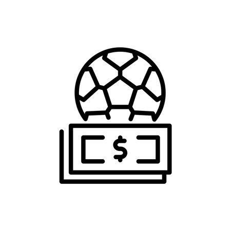 Sport bet black line icon. Casino game. Pictogram for web pageのイラスト素材