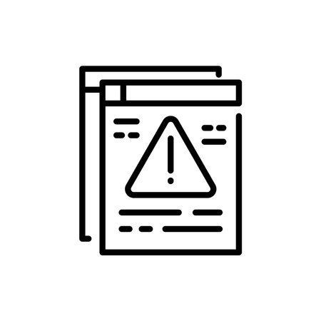 Problem on site black line icon. Technical help. Support serviceのイラスト素材