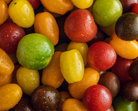 Colorful Fresh Cherry Tomatoesの写真素材