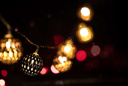 Christmas Holiday Lights and Decorationsの写真素材